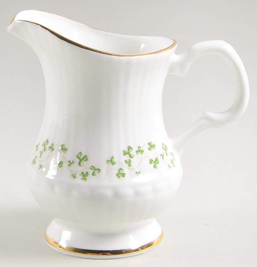 Trellis Shamrock (Ribbed, Fluted) Creamer by Royal Tara-1