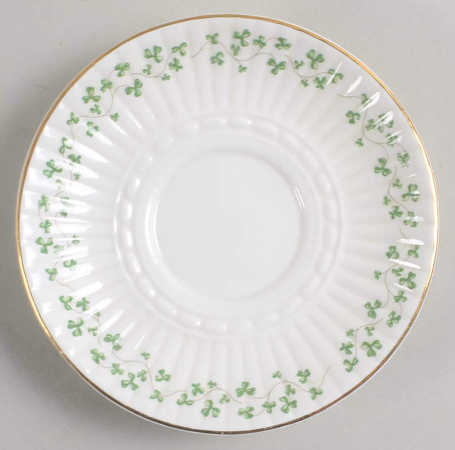 Trellis Shamrock (Ribbed, Fluted) Saucer for Footed Cup by Royal Tara-1