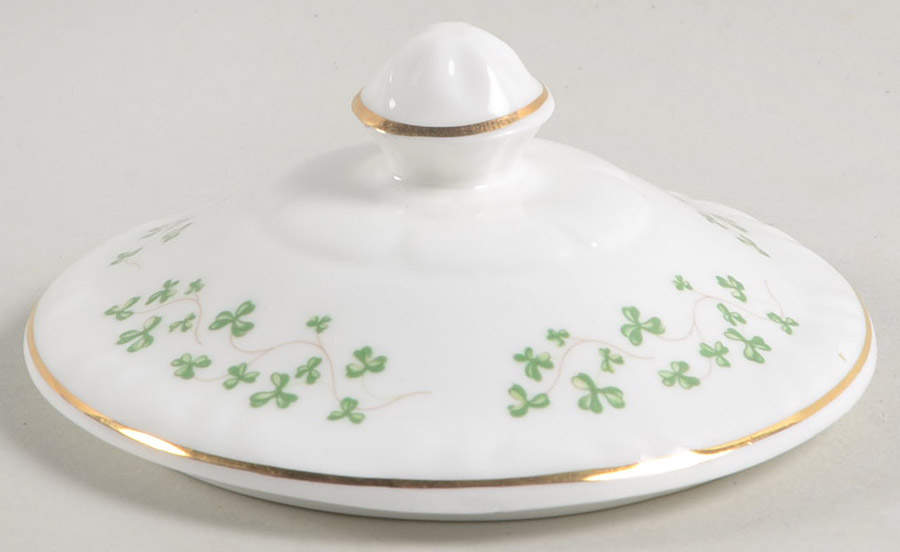 Trellis Shamrock (Ribbed, Fluted) Lid for Biscuit Barrel by Royal Tara-1