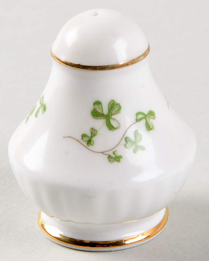 Trellis Shamrock (Ribbed, Fluted) Individual Salt Shaker by Royal Tara-1
