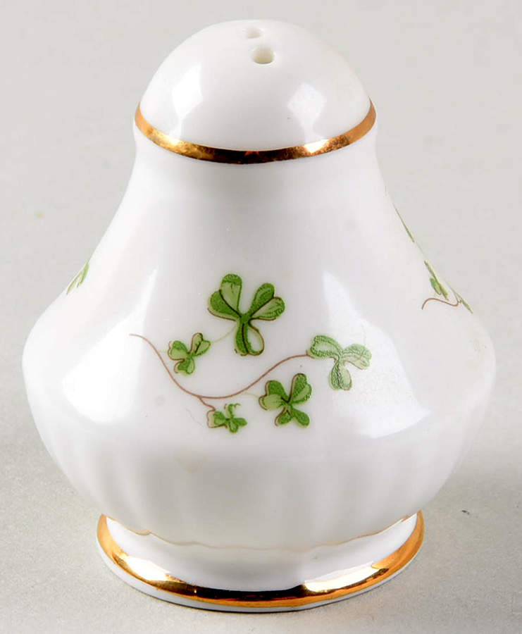 Trellis Shamrock (Ribbed, Fluted) Individual Pepper Shaker by Royal Tara-1