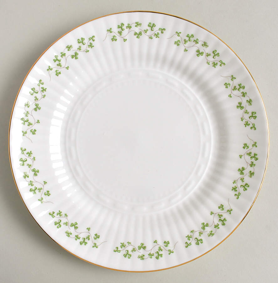 Trellis Shamrock (Ribbed, Fluted) Salad Plate by Royal Tara-1