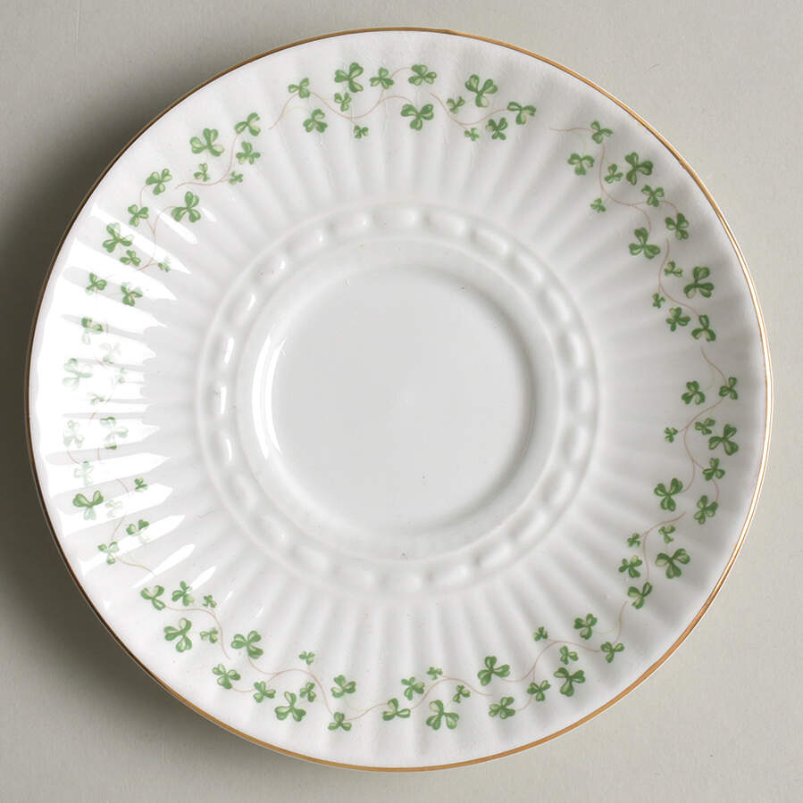 Trellis Shamrock (Ribbed, Fluted) Saucer for Footed Cup by Royal Tara-1