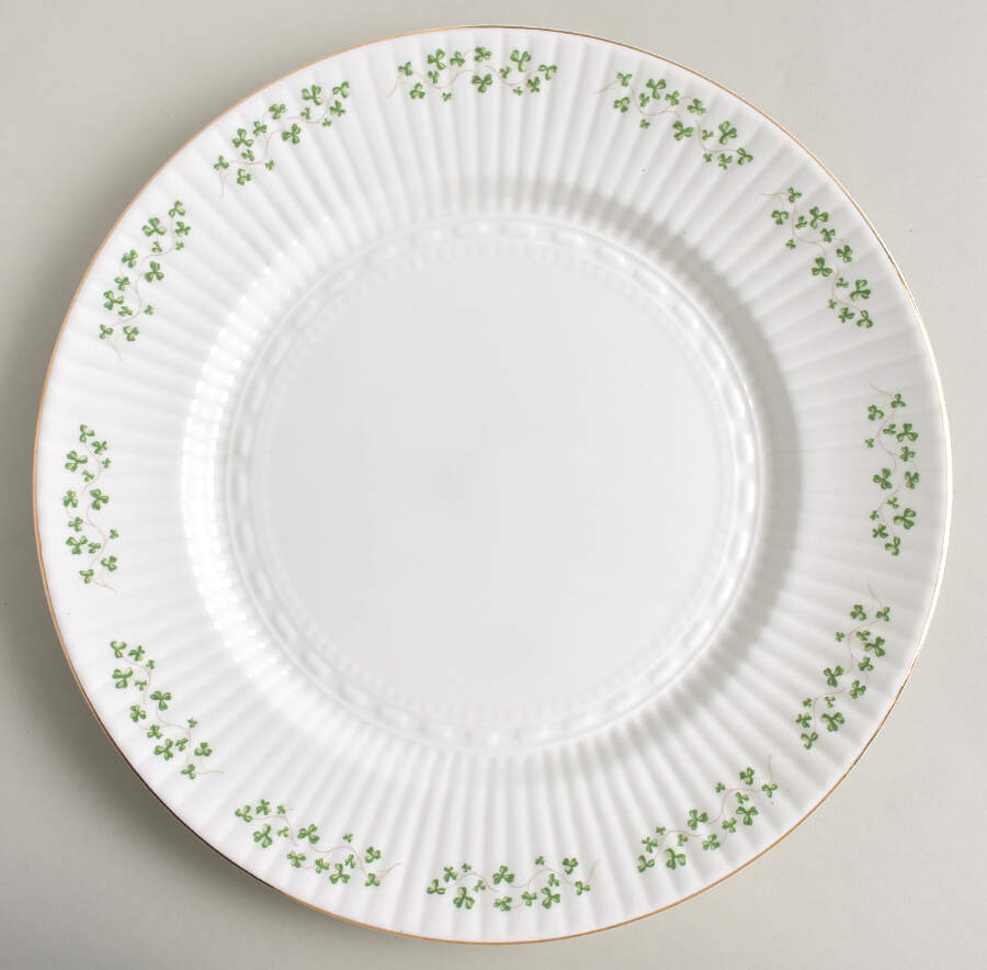 Trellis Shamrock (Ribbed, Fluted) Dinner Plate by Royal Tara-1