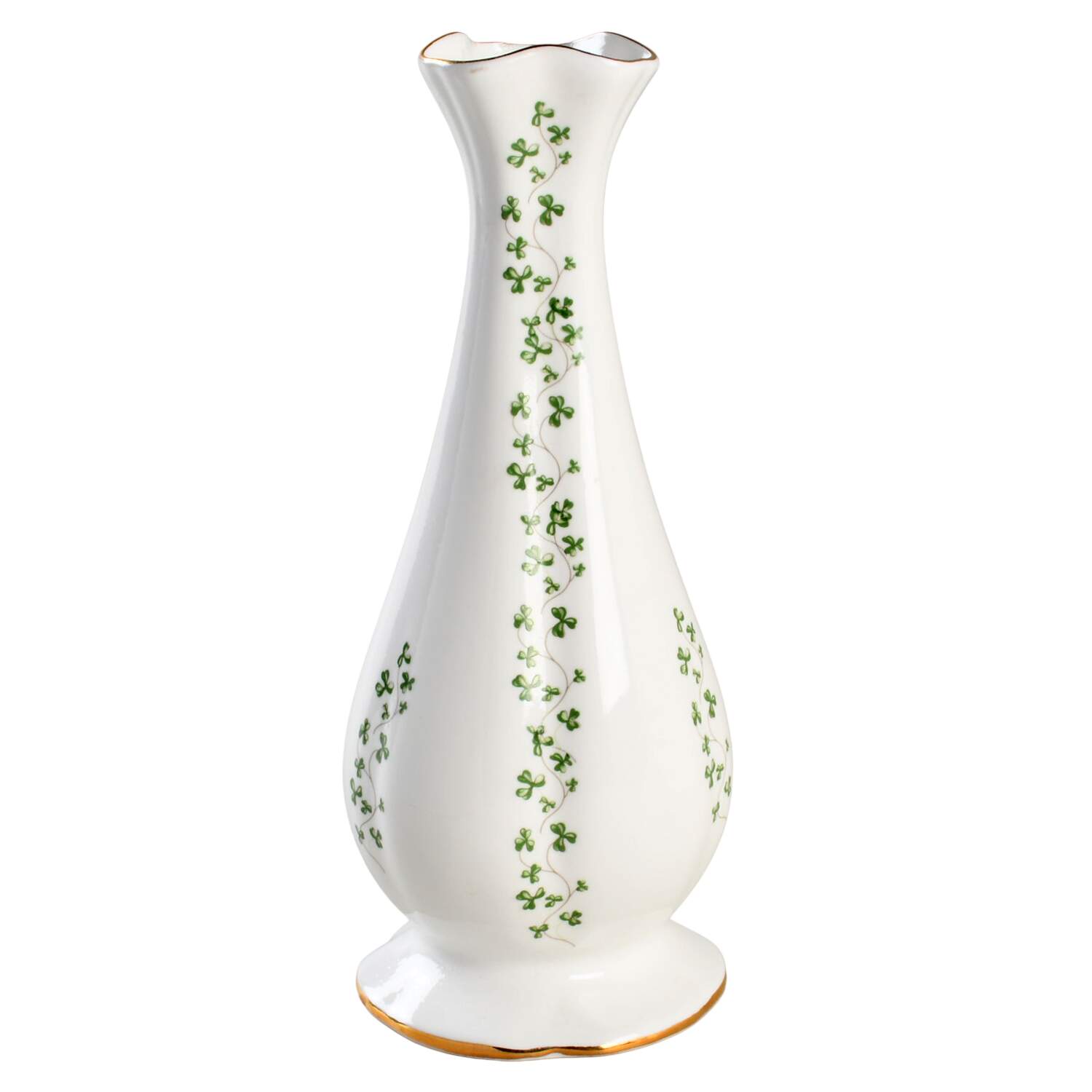 Trellis Shamrock (Ribbed, Fluted) 8" Bud Vase by Royal Tara-1
