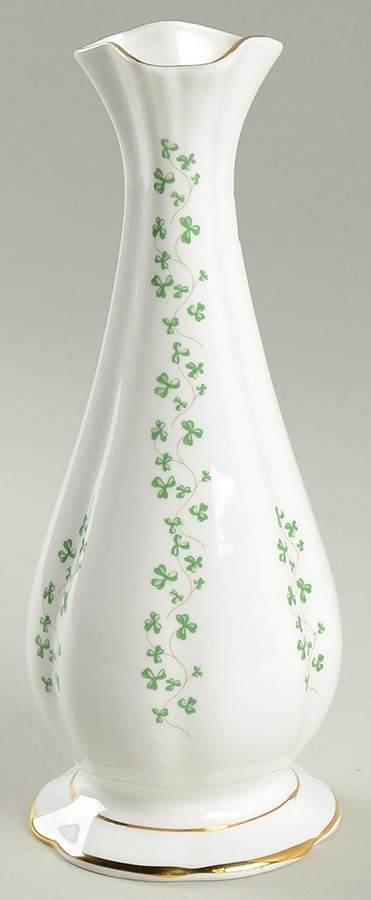 Trellis Shamrock (Ribbed, Fluted) 8" Bud Vase by Royal Tara-1