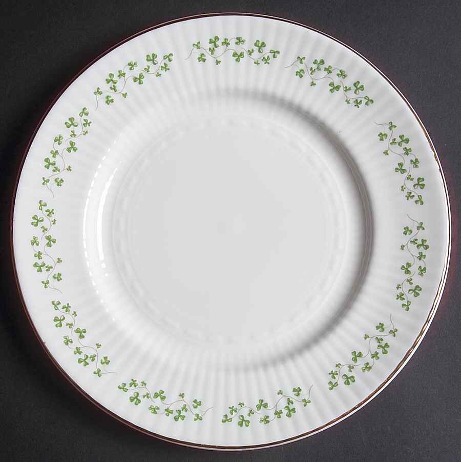 Trellis Shamrock (Ribbed, Fluted) Luncheon Plate by Royal Tara-1