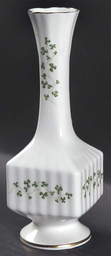 Trellis Shamrock (Ribbed, Fluted) 7" Bud Vase by Royal Tara-1