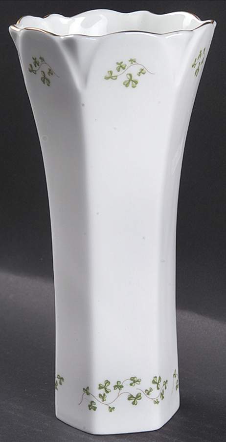 Trellis Shamrock (Ribbed, Fluted) 7" Vase by Royal Tara-1
