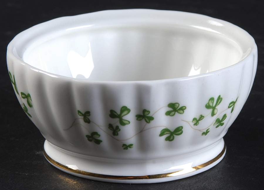 Trellis Shamrock (Ribbed, Fluted) Mini Sugar Bowl No Lid by Royal Tara-1