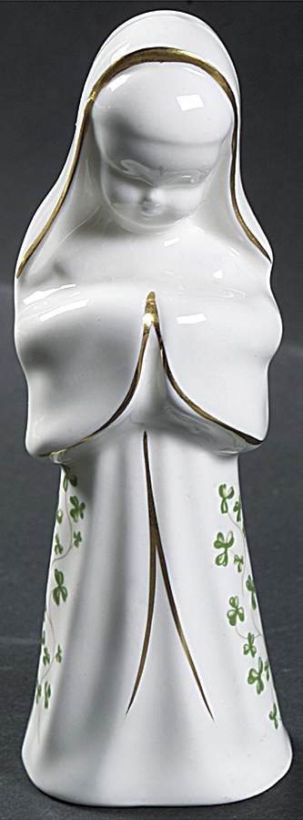 Trellis Shamrock (Ribbed, Fluted) Nun Figurine by Royal Tara-1