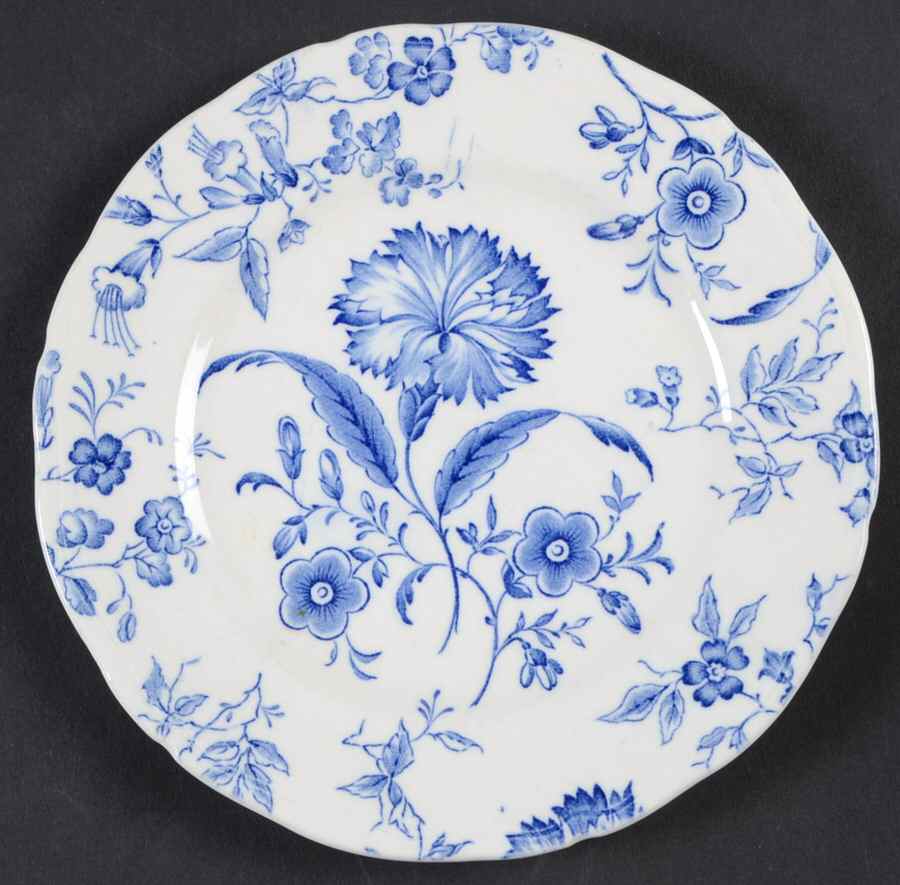 Wild Flower Blue Bread & Butter Plate by Royal Tunstall-1