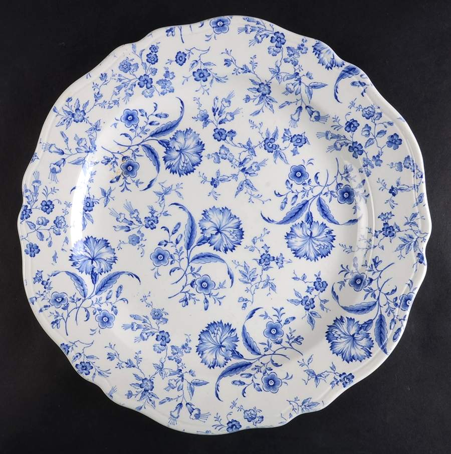 Wild Flower Blue 13" Chop Plate (Round Platter) by Royal Tunstall-1