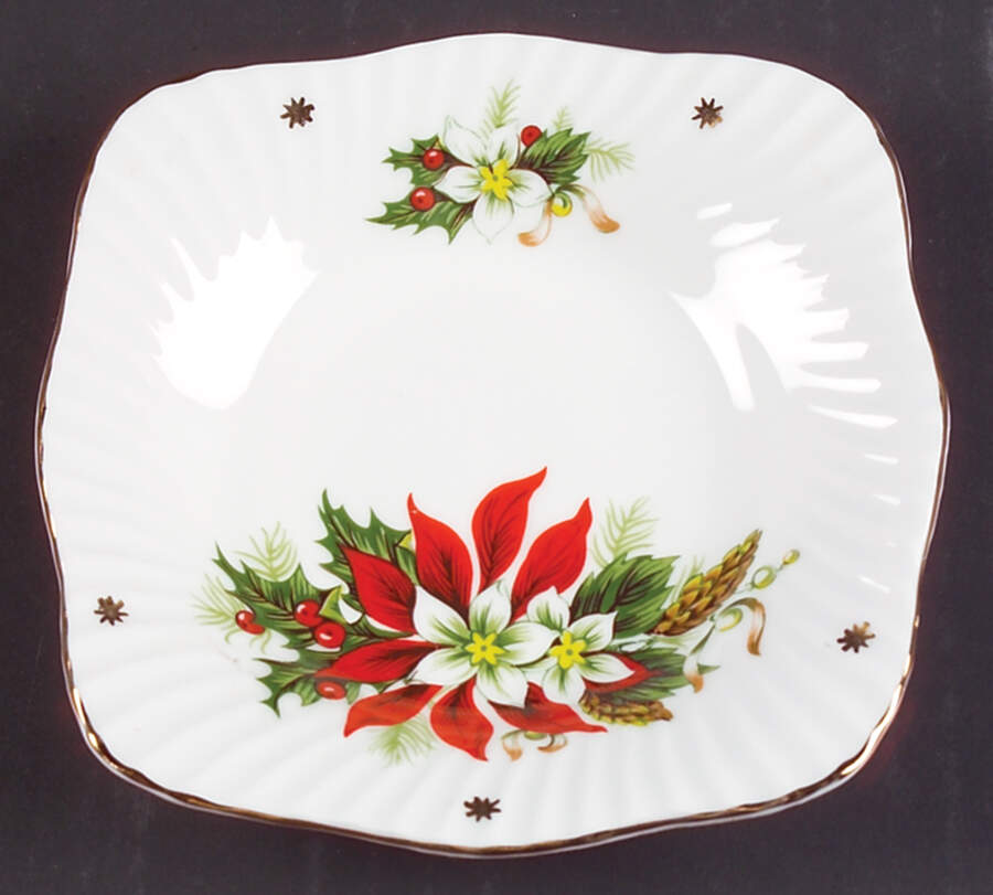 Noel Small Square Sweet Meat Dish by Royalty China-1