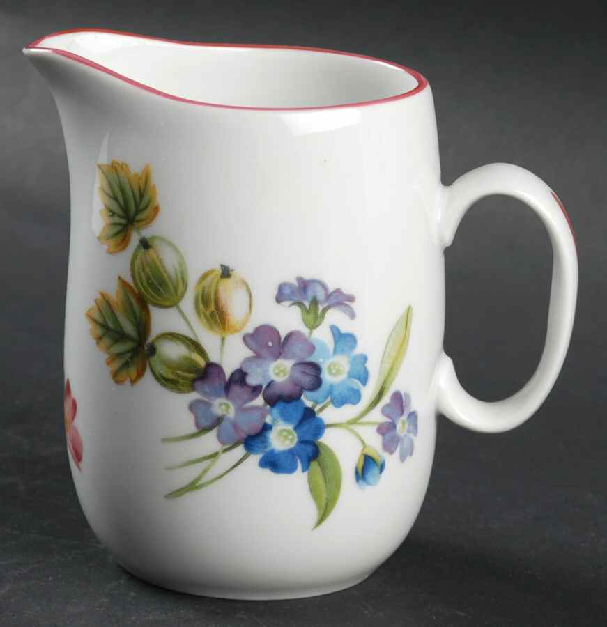 Ashford (Red Trim) Creamer by Royal Worcester-1