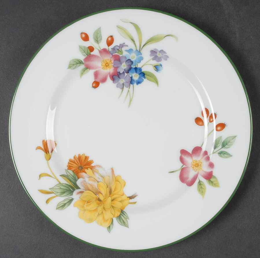 Ashford (Green Trim) Salad Plate by Royal Worcester-1