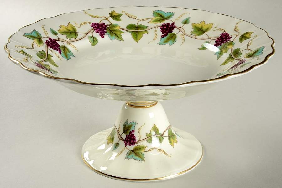 Bacchanal (Cream Background) Tall Comport by Royal Worcester-1