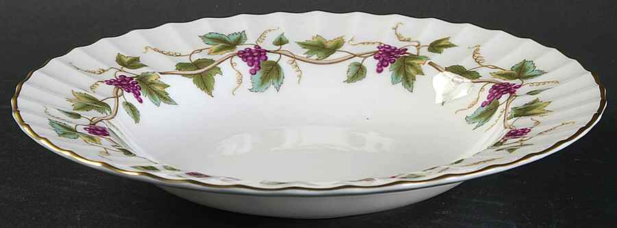 Bacchanal (White Background) Rim Soup Bowl by Royal Worcester-1