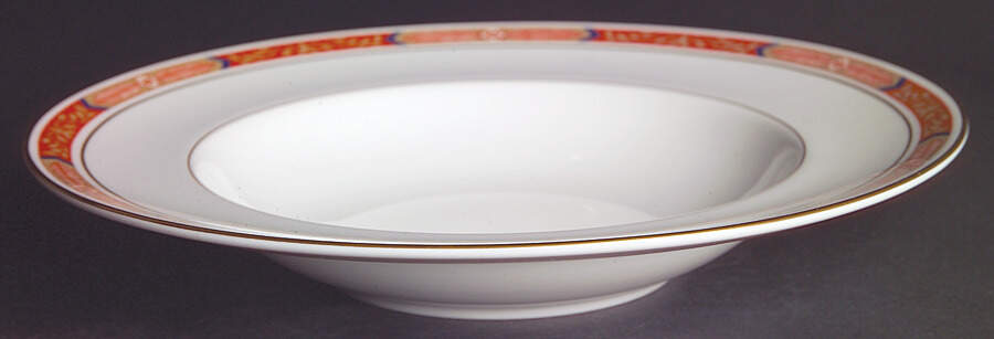 Beaufort Rust Red Large Rim Soup Bowl by Royal Worcester-1