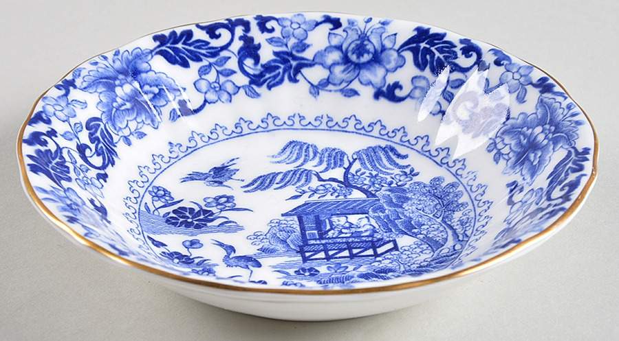 Blue Broseley Fruit/Dessert (Sauce) Bowl by Royal Worcester-1