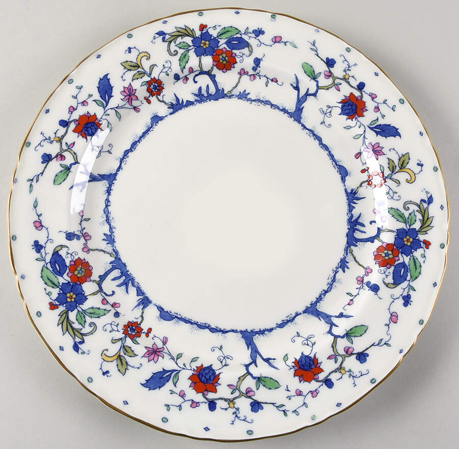 Blue Chelsea Chop Plate (Round Platter) by Royal Worcester-1