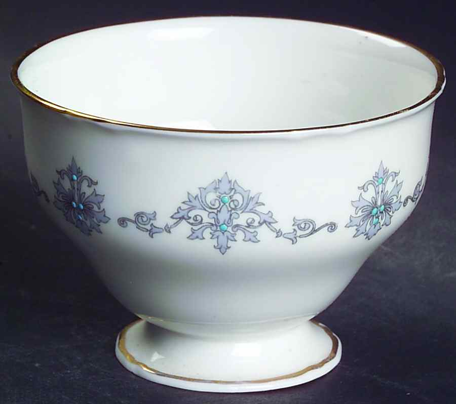 Blue Medallion Mini Open Sugar Bowl by Royal Worcester-1
