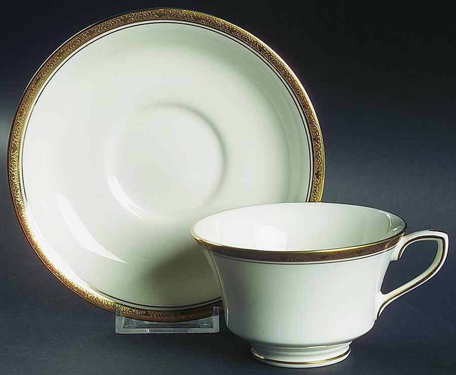 Chancellor Footed Cup & Saucer Set by Royal Worcester-1
