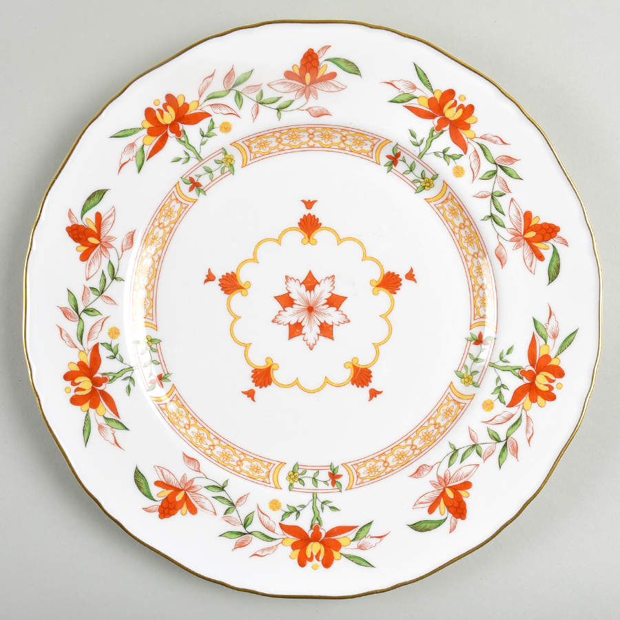 Chamberlain Orange Dinner Plate by Royal Worcester-1