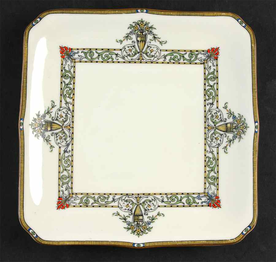 Doncaster 9" Square Cake Plate by Royal Worcester-1