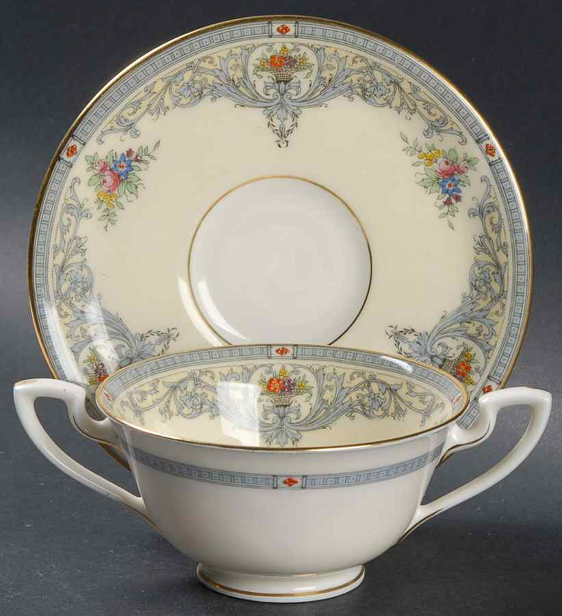 The Duchess Footed Bouillon Cup & Saucer by Royal Worcester-1