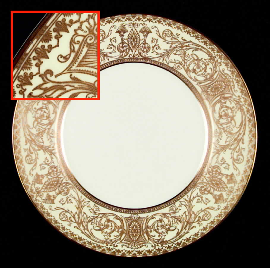 Embassy Cream Rim and Gold Dinner Plate by Royal Worcester-1