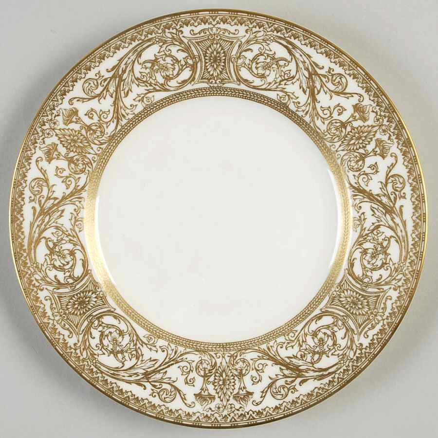 Embassy Cream Rim and Gold Salad Plate by Royal Worcester-1