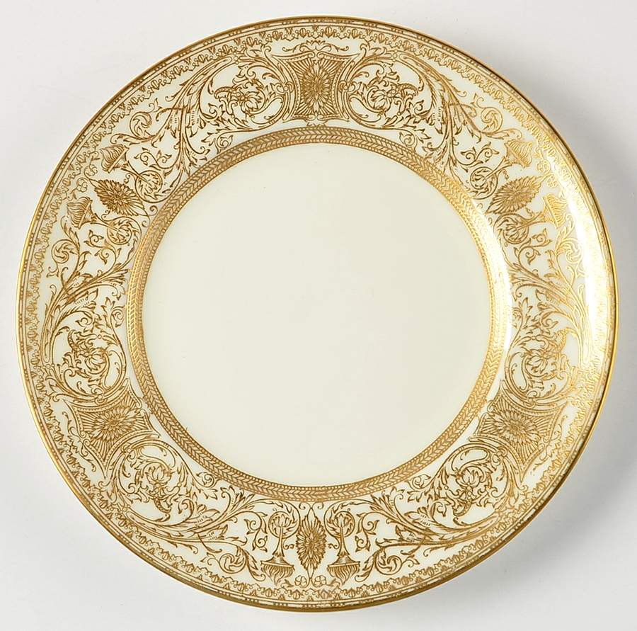 Embassy Cream Rim and Gold Bread & Butter Plate by Royal Worcester-1