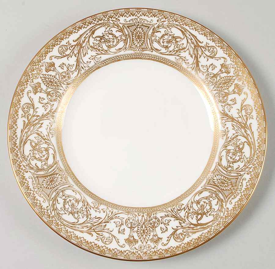 Embassy White and Gold Salad Plate by Royal Worcester-1
