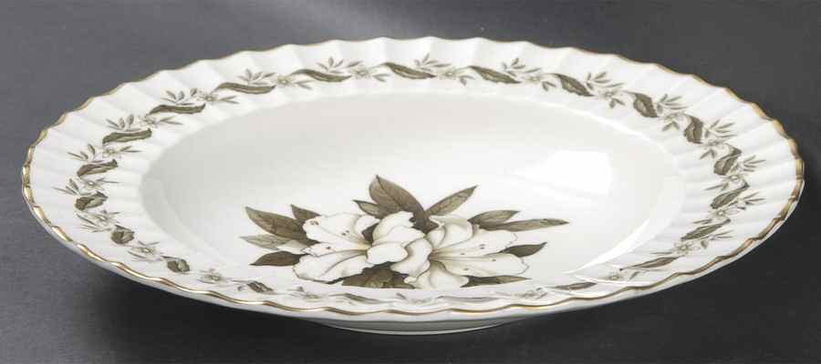 Engadine (No Inner Verge) Large Rim Soup Bowl by Royal Worcester-1