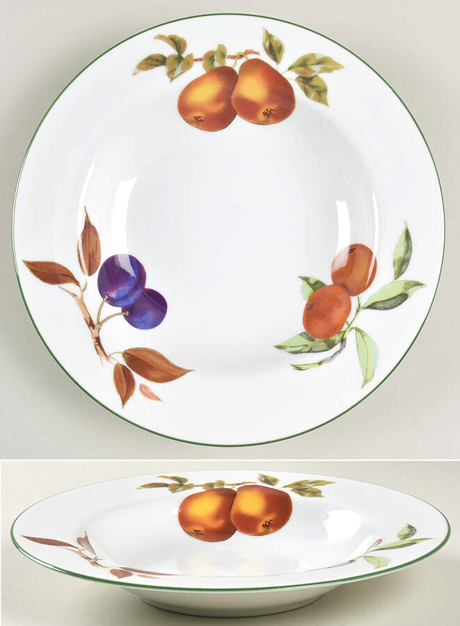 Evesham Vale Large Rim Soup Bowl by Royal Worcester-1