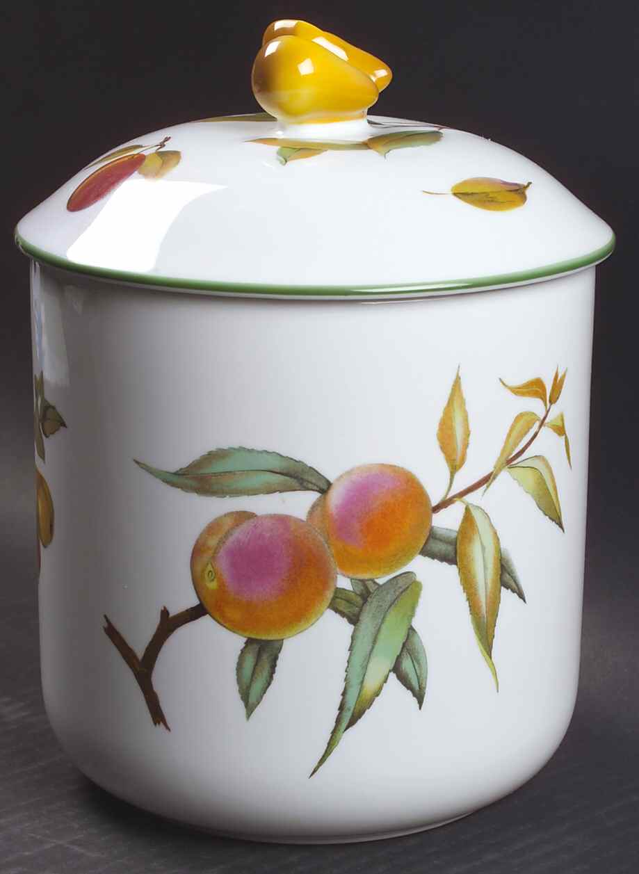 Evesham Vale Extra Large Canister & Lid by Royal Worcester-1