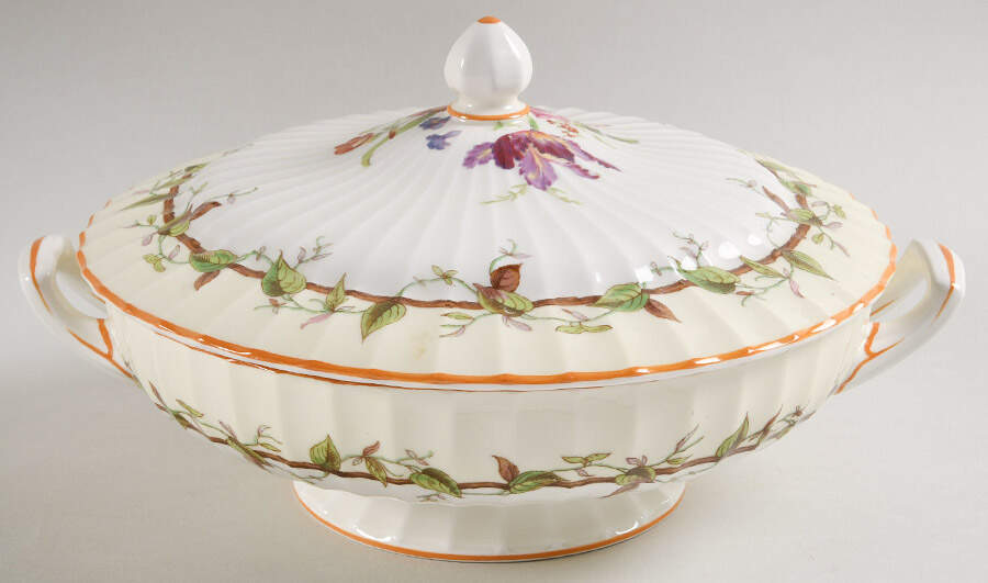 Florence Round Covered Vegetable by Royal Worcester-1