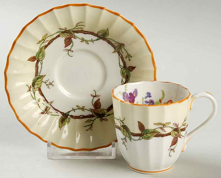 Florence Flat Demitasse Cup & Saucer Set by Royal Worcester-1