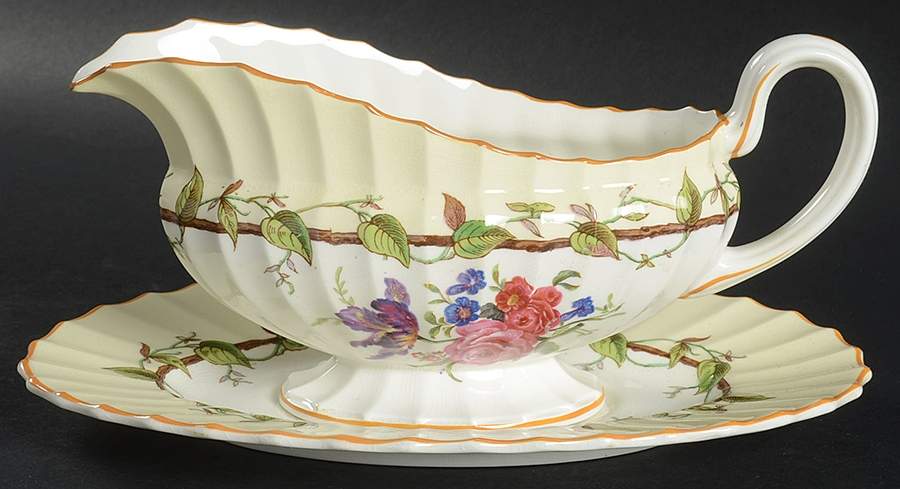 Florence Gravy Boat & Underplate by Royal Worcester-1