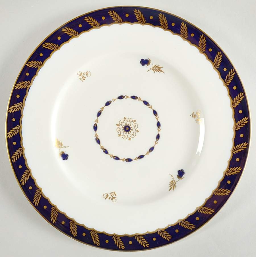 Georgian Cobalt Blue Dinner Plate by Royal Worcester-1
