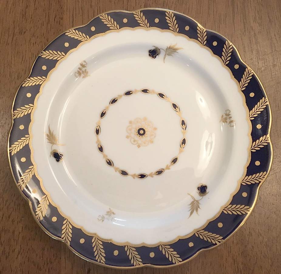 Georgian Cobalt Blue Salad Plate by Royal Worcester-1