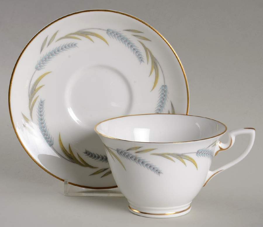 Harvest Ring Footed Cup & Saucer Set by Royal Worcester-1