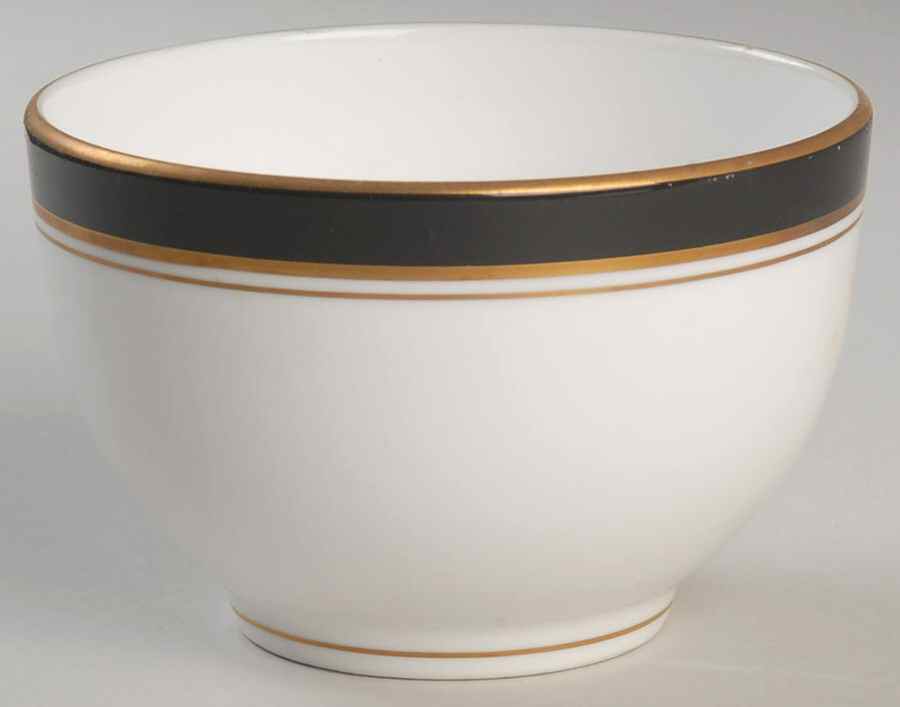 Howard Black (Gold Trim) Open Sugar Bowl by Royal Worcester-1