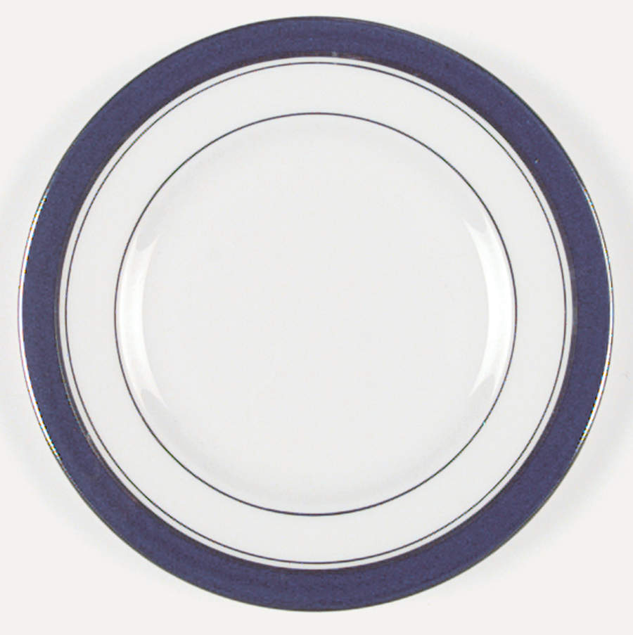Howard Cobalt Blue (Platinum Trim) Bread & Butter Plate by Royal Worcester-1
