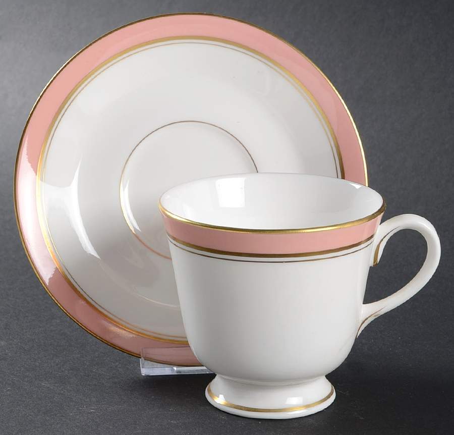 Howard Rose Footed Cup & Saucer Set by Royal Worcester-1