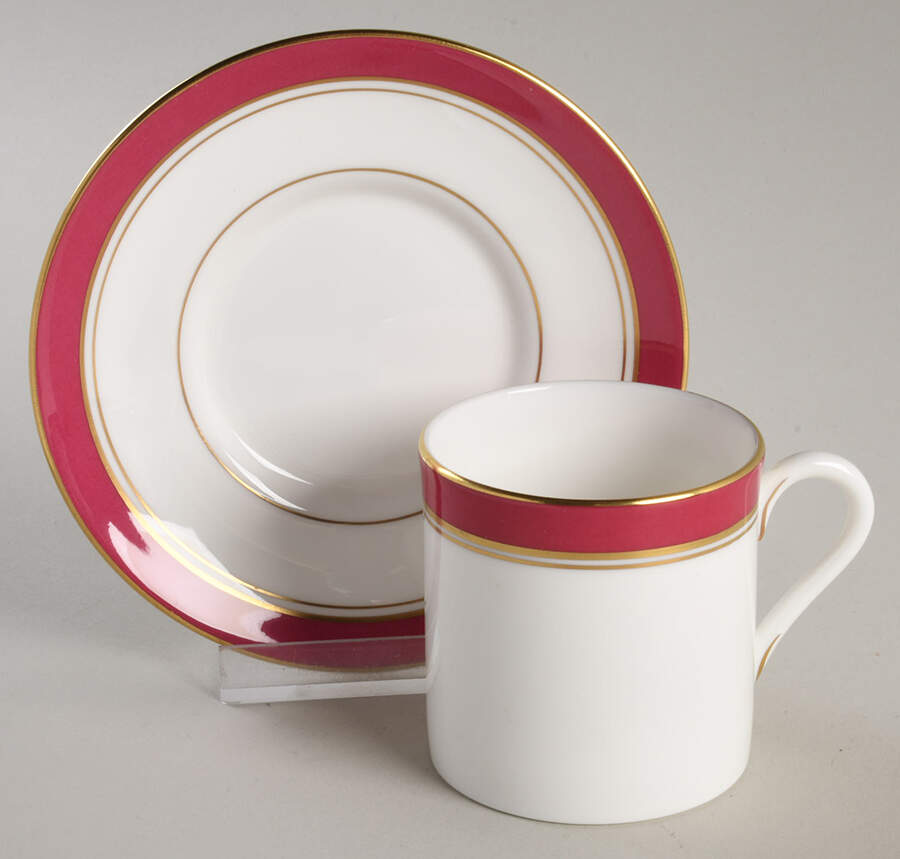 Howard Ruby Flat Demitasse Cup & Saucer Set by Royal Worcester-1