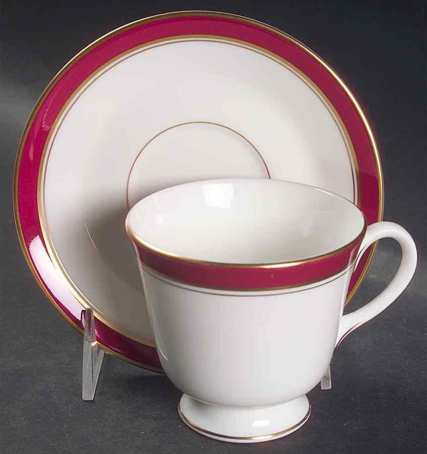 Howard Ruby Footed Cup & Saucer Set by Royal Worcester-1