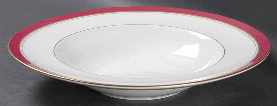 Howard Ruby Large Rim Soup Bowl by Royal Worcester-1