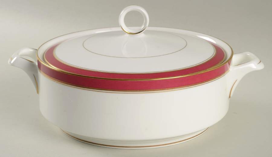 Howard Ruby Round Covered Vegetable by Royal Worcester-1